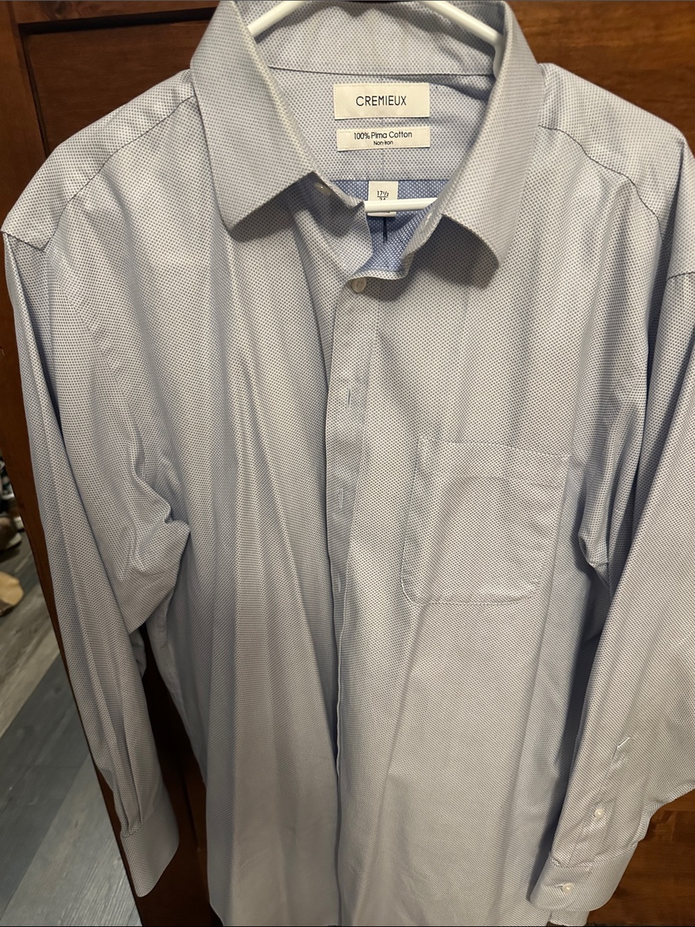 Daniel Cremieux Light Blue Micro-Pattern Dress Shirt